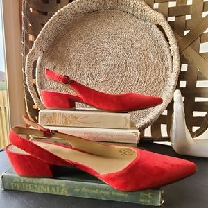 Naturalizer Red Sling Back Heels - Size 10